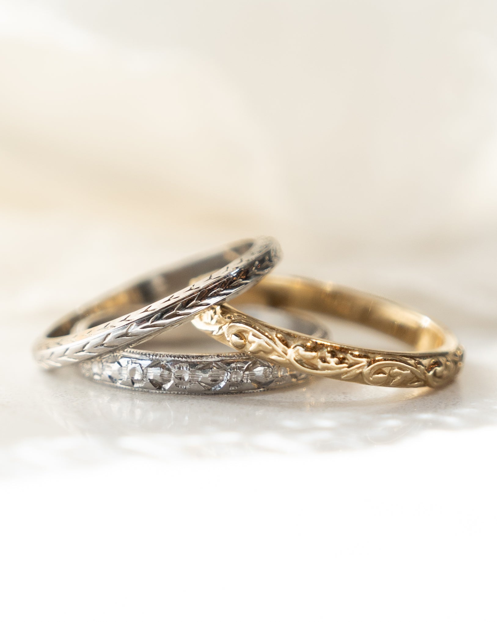 Solid Sterling Silver Filigree 8mm Wedding Band Ring, 36 Sizes Available, Includes Gift Bag