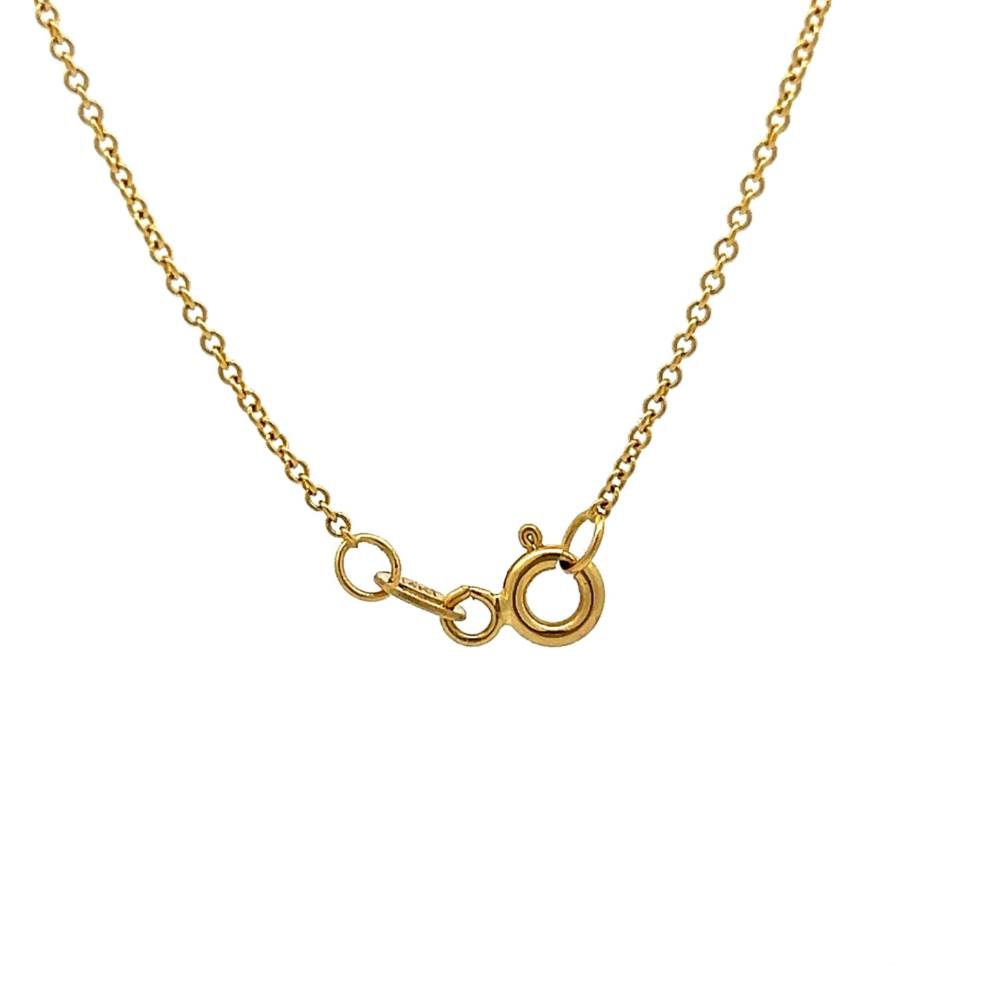 2 Carat Bezel Set Diamond Necklace in 14k Yellow Gold