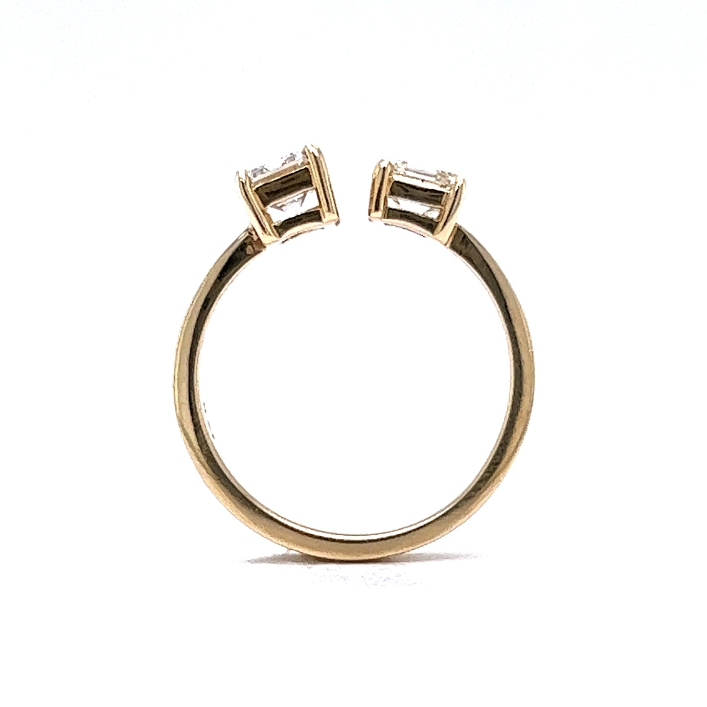1.27 Diamond Open Stacking Ring in 14k Yellow Gold