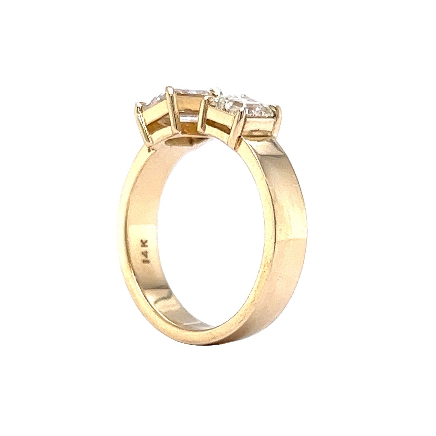 1.27 Diamond Open Stacking Ring in 14k Yellow Gold