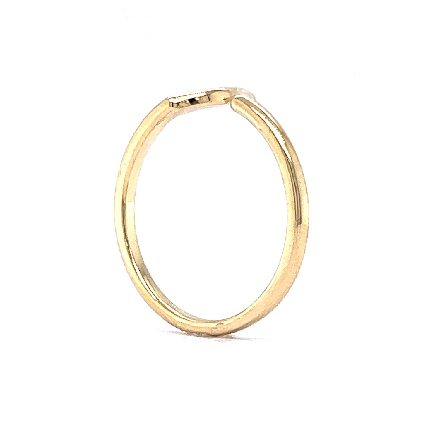 Half Moon Curved Wedding Band in 14k Yellow Gold