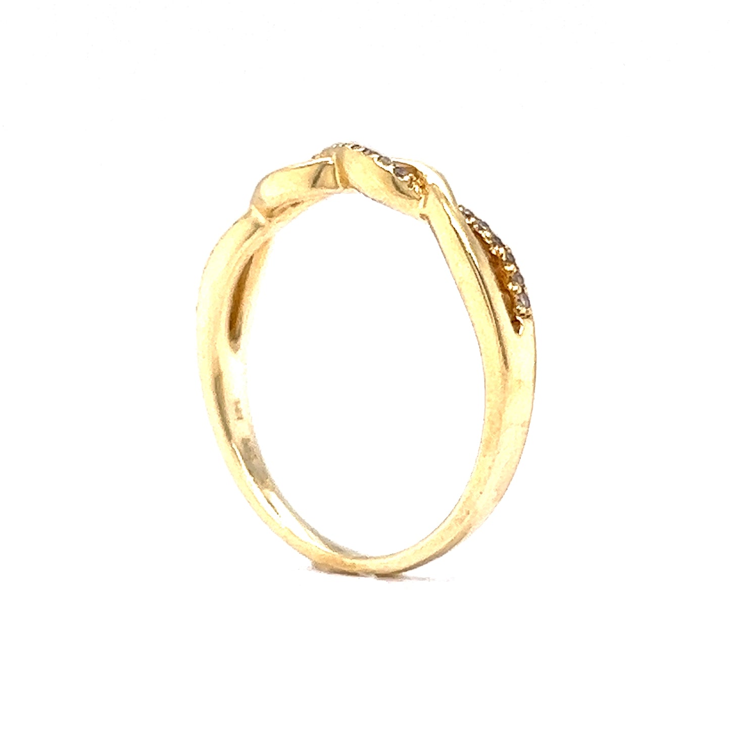 .08 Carat Diamond Twisted Wedding Band in 14k