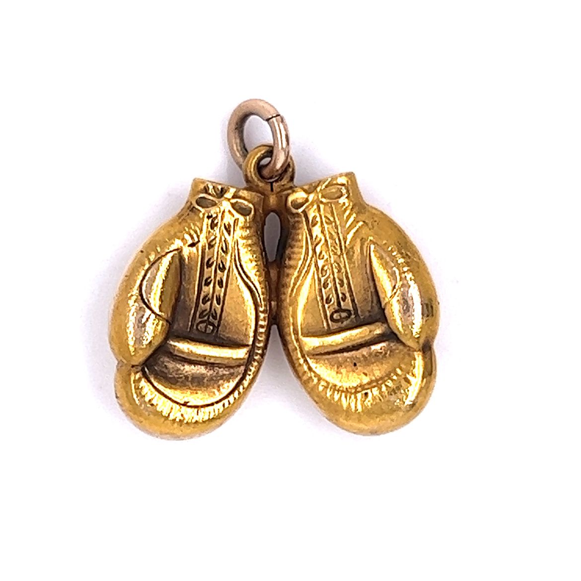Vintage Boxing Glove Charm in 10k Yellow Gold