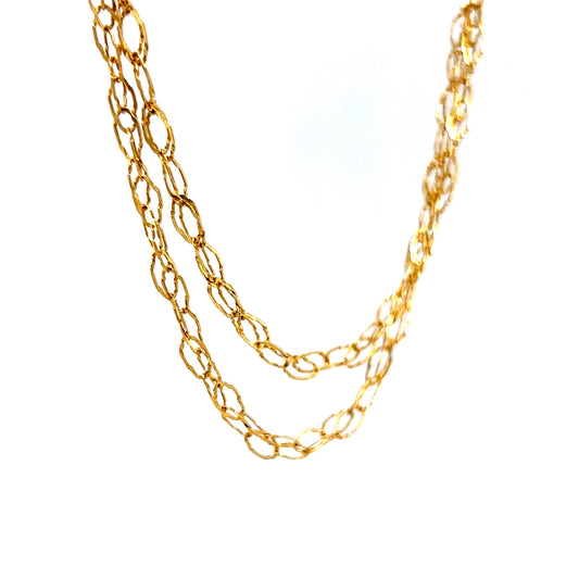 35" Chain Link Necklace in 14k Yellow Gold