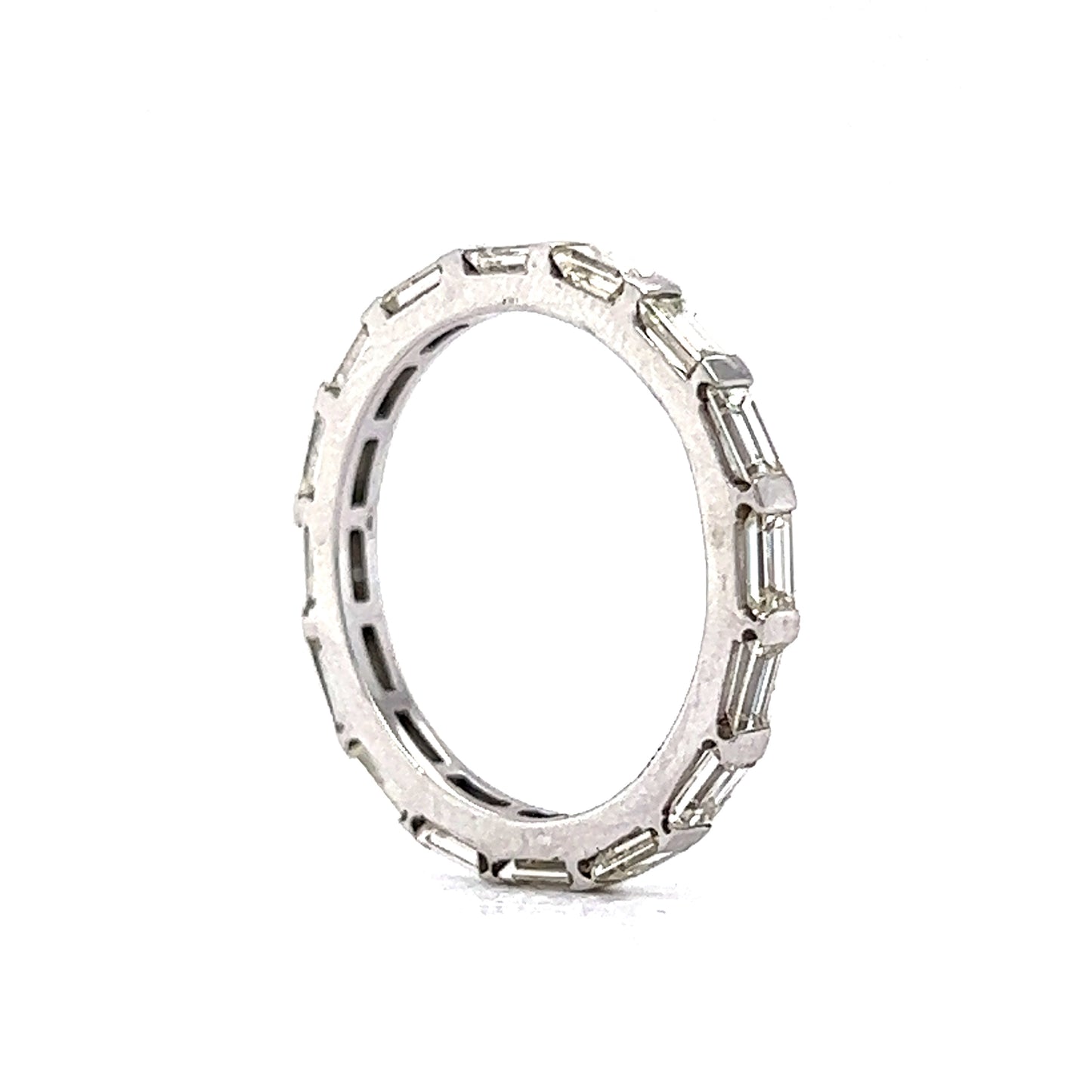 Baguette Diamond Eternity Wedding Band in 14k White Gold