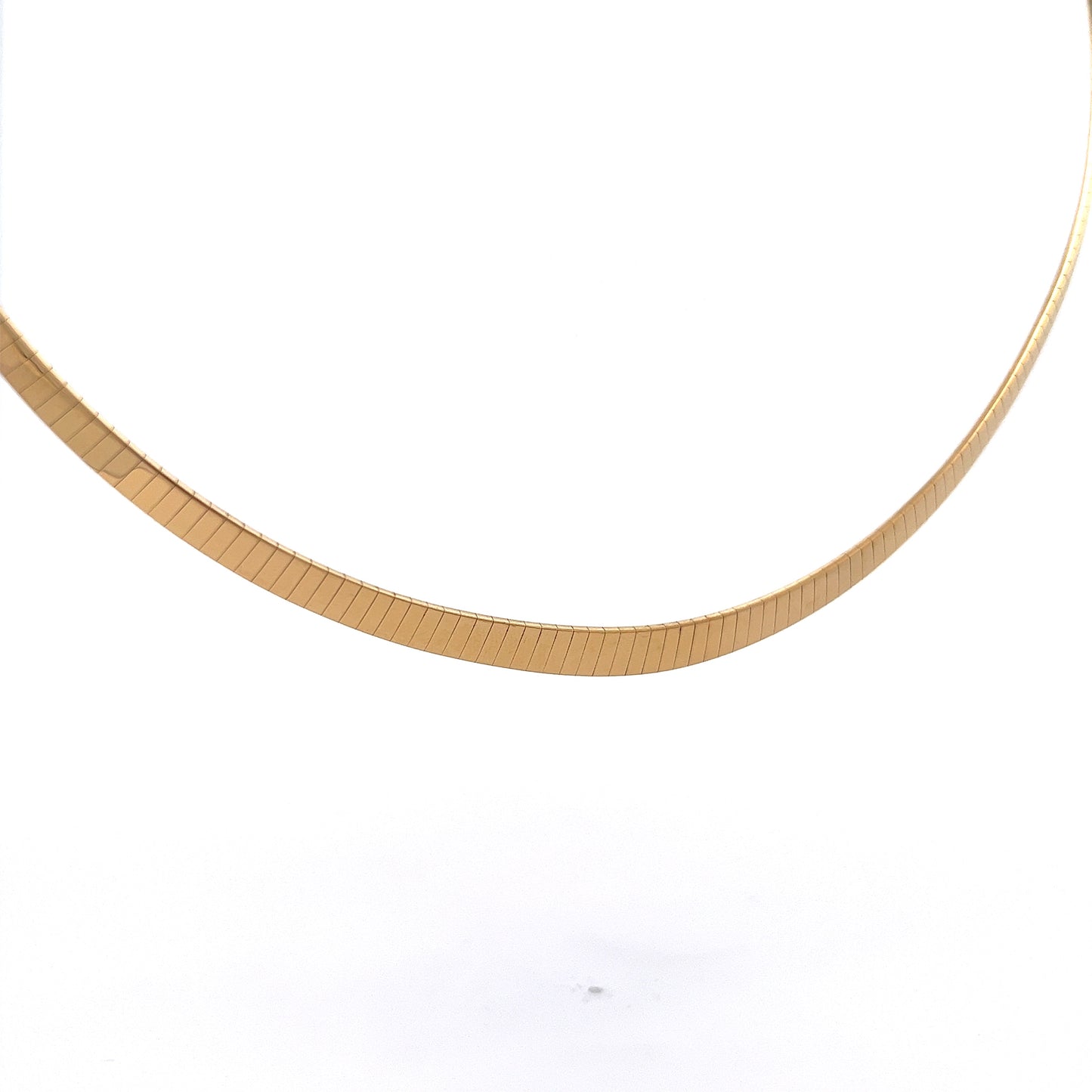 6mm Omega Collar Necklace in 14k Yellow Gold