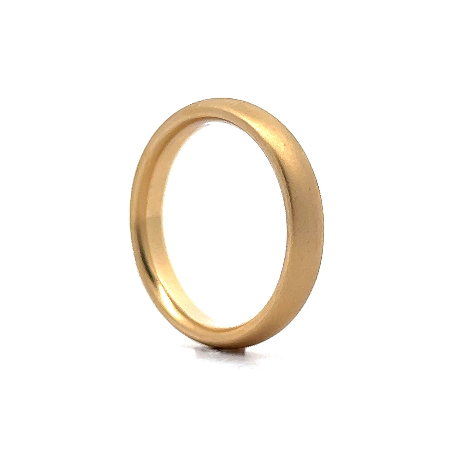 4mm Matte Finish Men's Wedding Band in 14k Yellow Gold