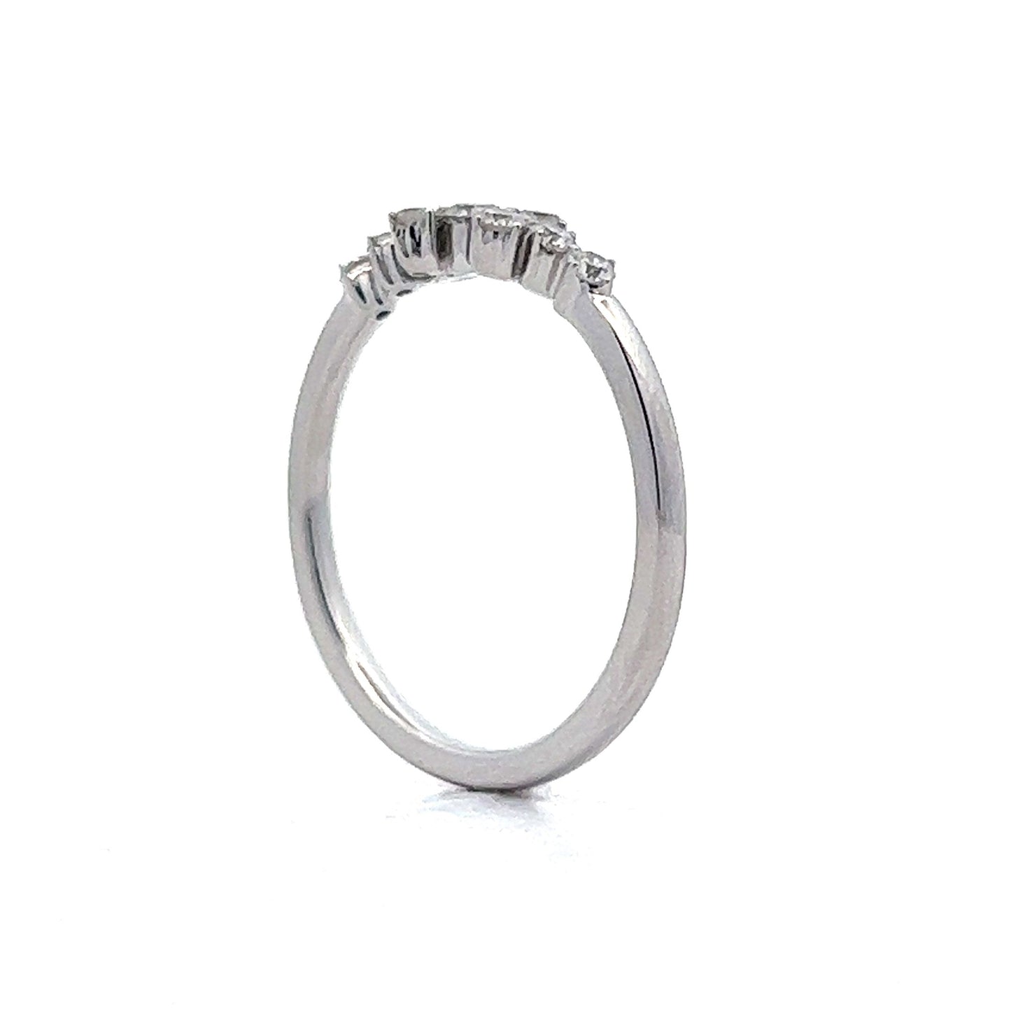 .29 Diamond Cluster Stacking Ring in 14k White Gold