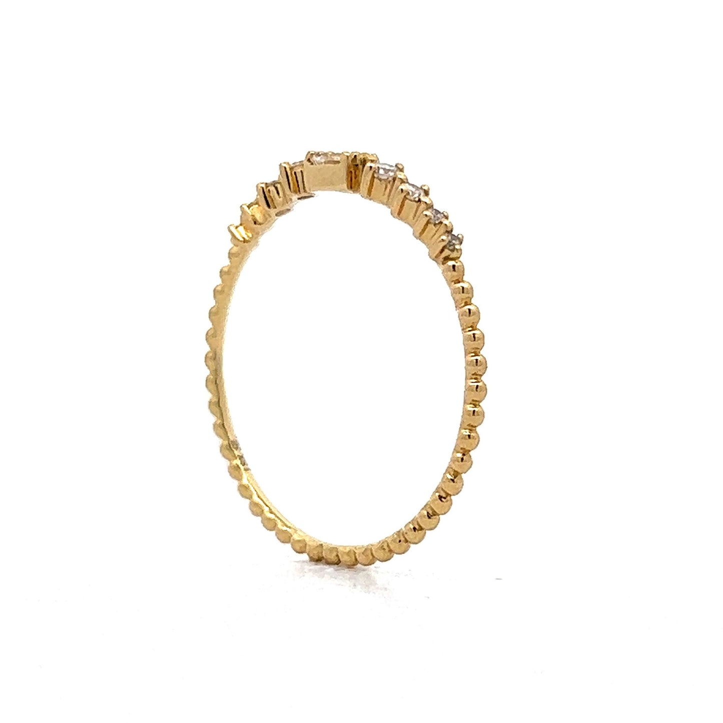 .08 Princess Diamond Stacking Band in 18k Yellow Gold
