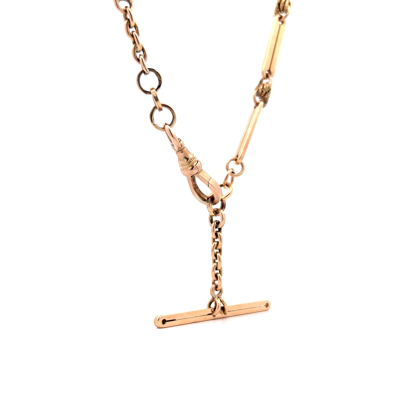 Antique Victorian Chain Necklace in 14k Yellow Gold