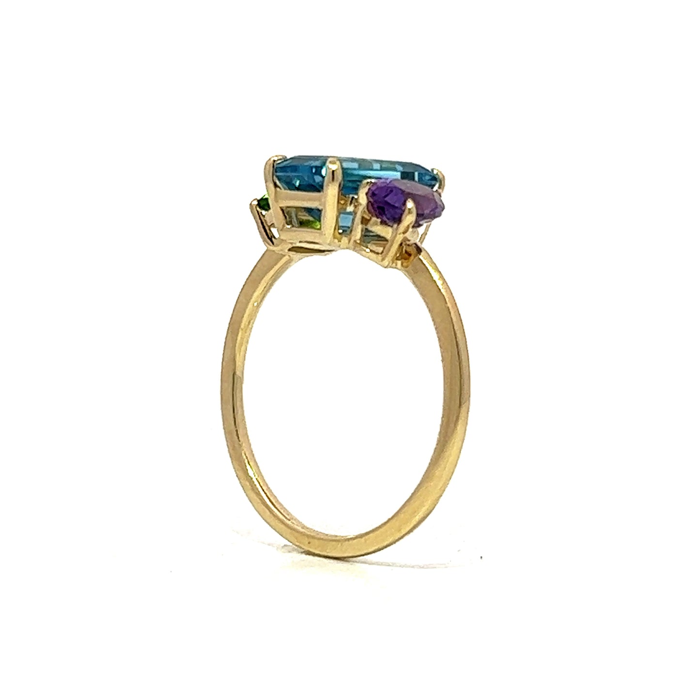 Multi-Gemstone Cocktail Ring in 14k Yellow Gold