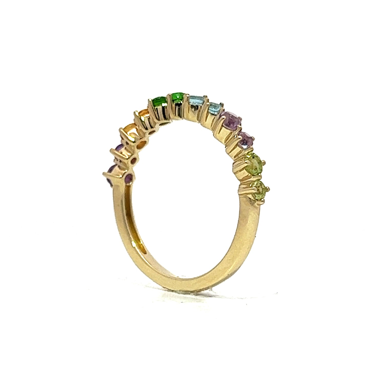 Multi-Gemstone Stacking Ring in 14k Yellow Gold