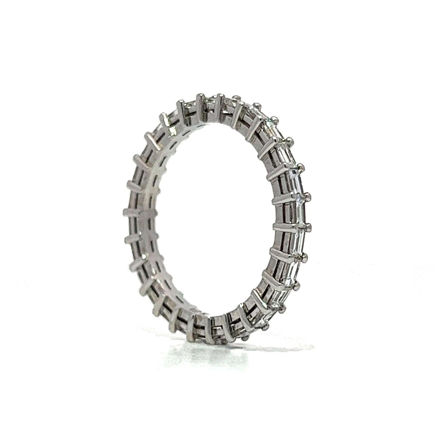 1.08 Baguette Diamond Eternity Wedding Band in White Gold