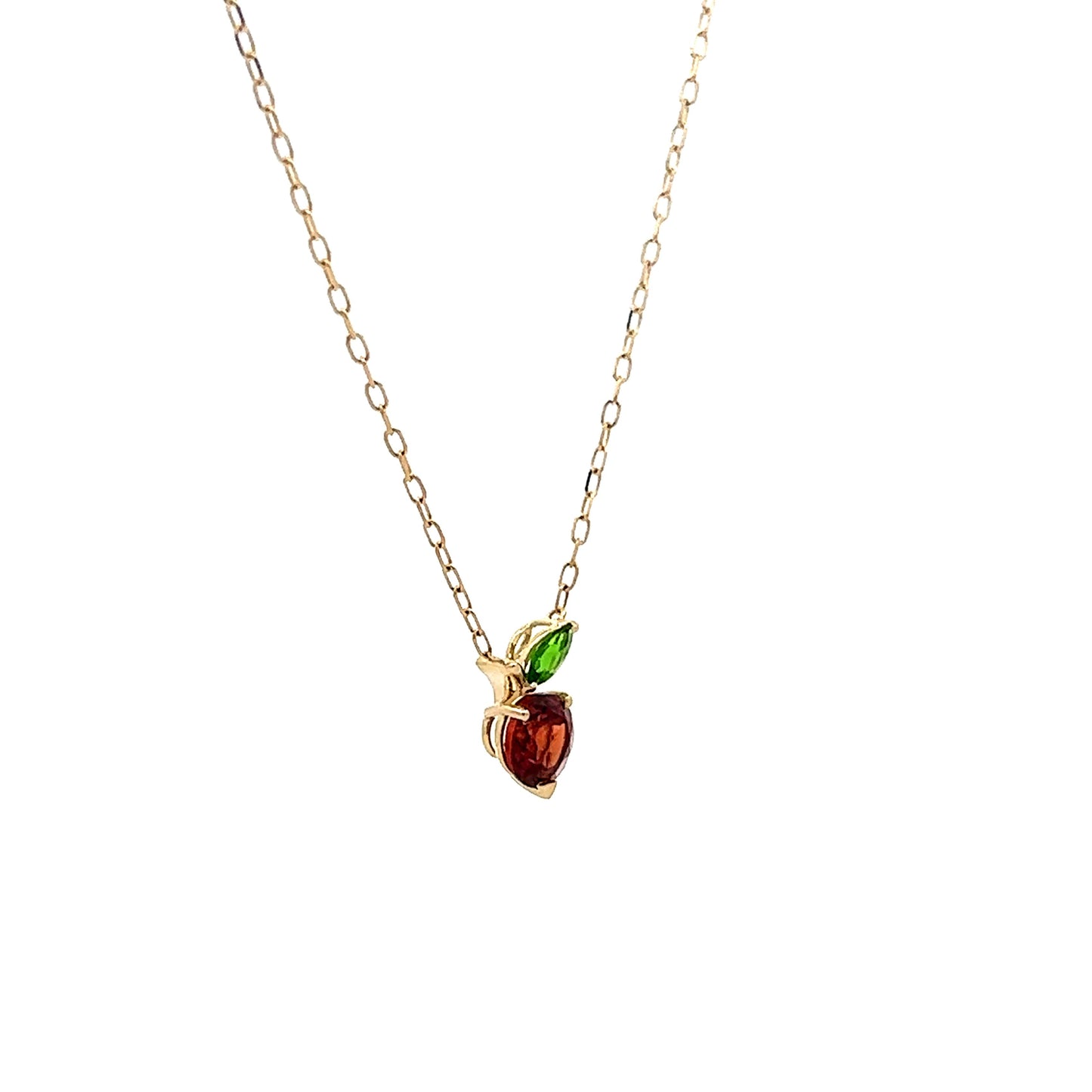 Tsavorite Garnet Pendant Necklace in Yellow Gold