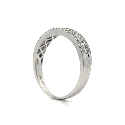 .30 Pave Diamond Stacking Ring in White Gold