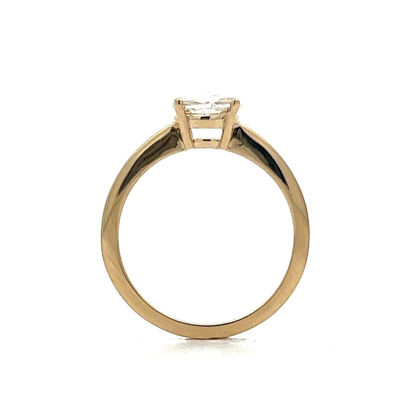 .82 Rose Cut Diamond Solitaire Engagement Ring in Yellow Gold