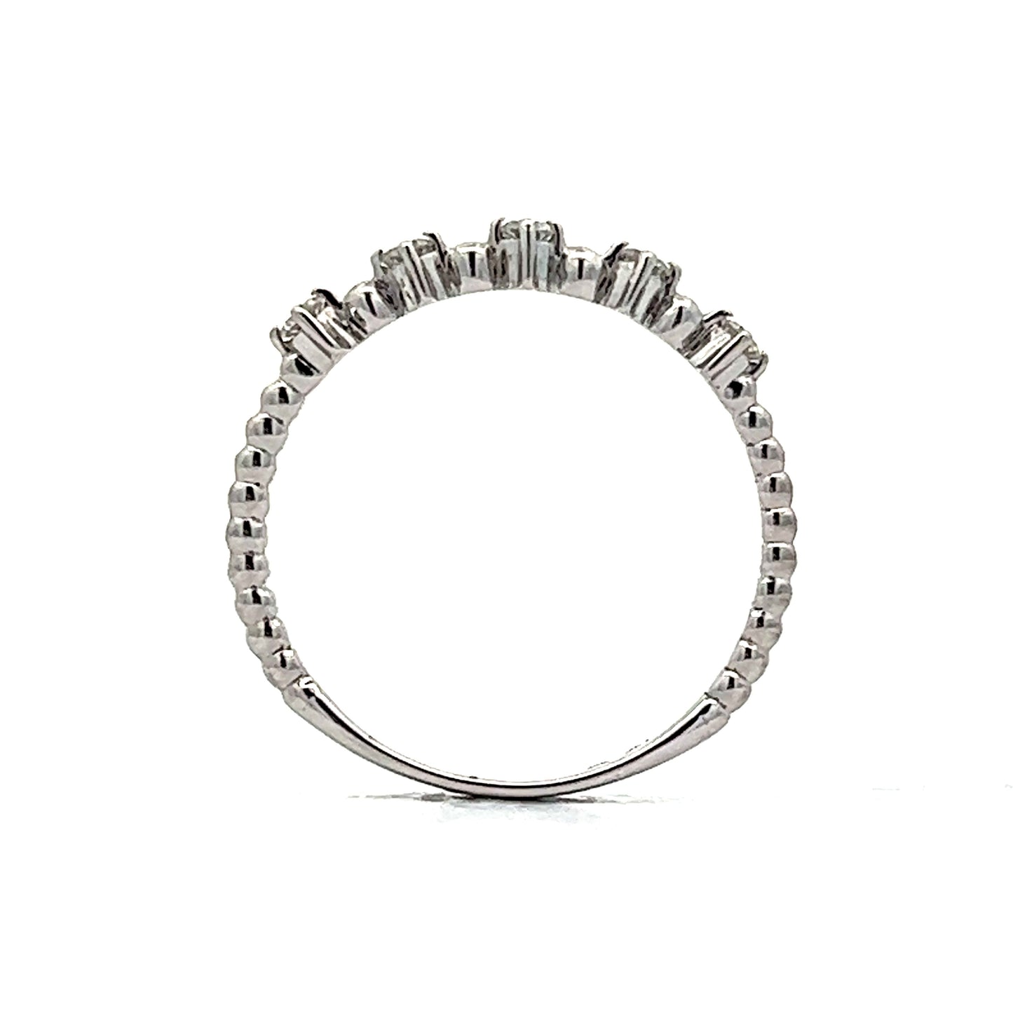 .16 Five Stone Diamond Wedding Band in White Gold