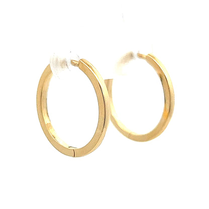Simple Classic Hoop Earrings in 14k Yellow Gold