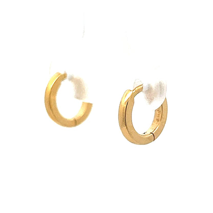 High Polish Hoop Earrings in 14k Yellow Gold