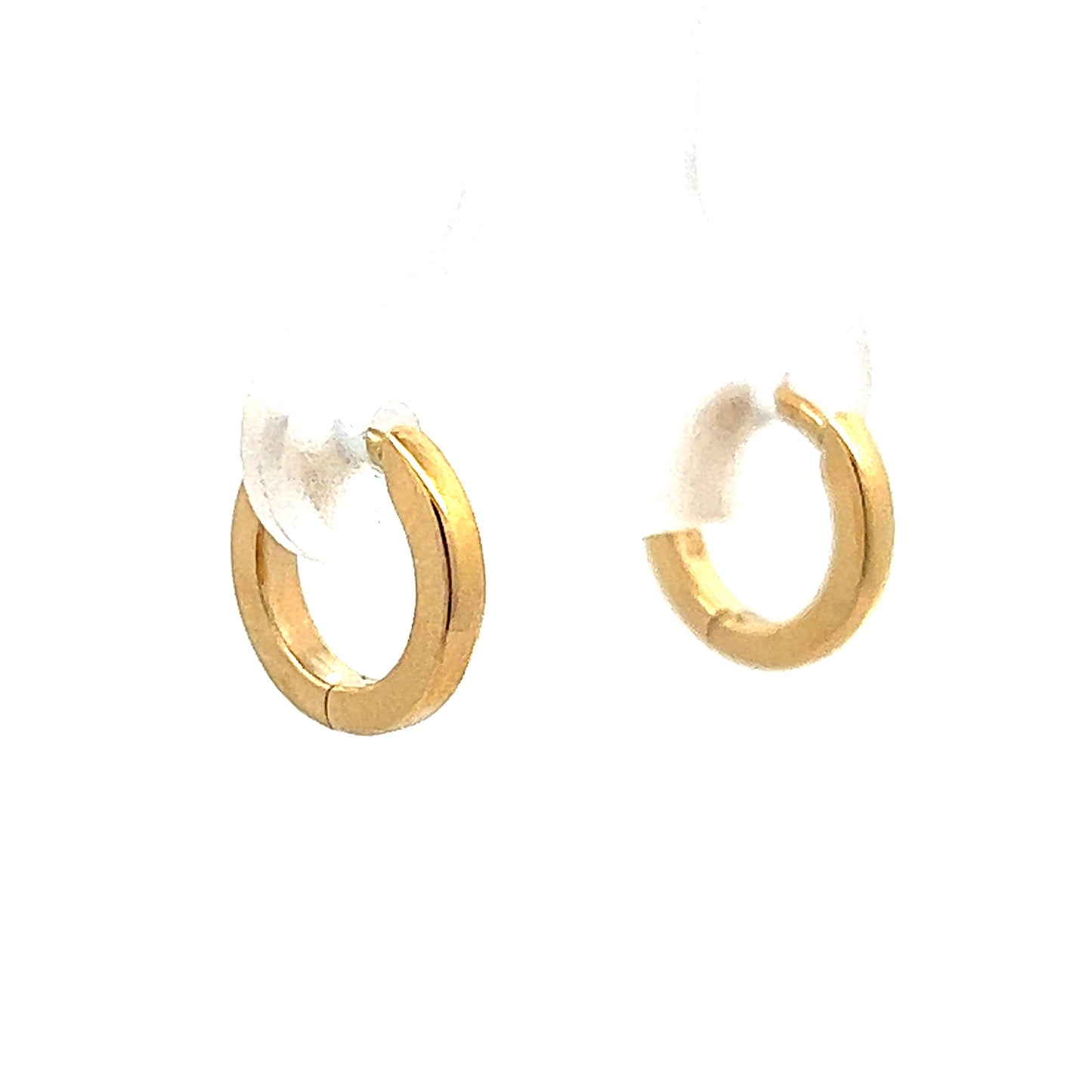 High Polish Hoop Earrings in 14k Yellow Gold