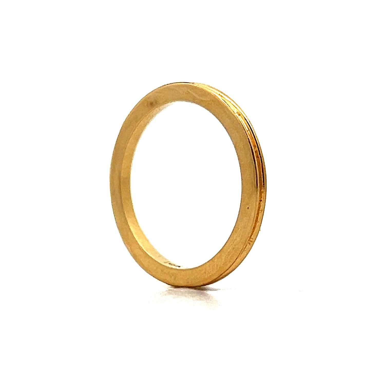 Indented Stacking Band in 14k Yellow Gold
