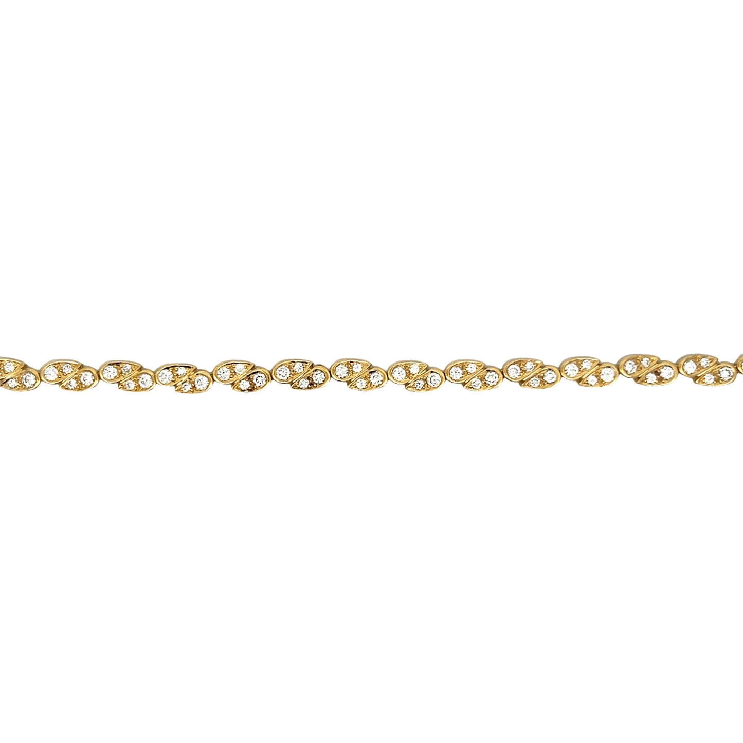 1.14 Round Brilliant Diamond Bracelet in 14k Yellow Gold