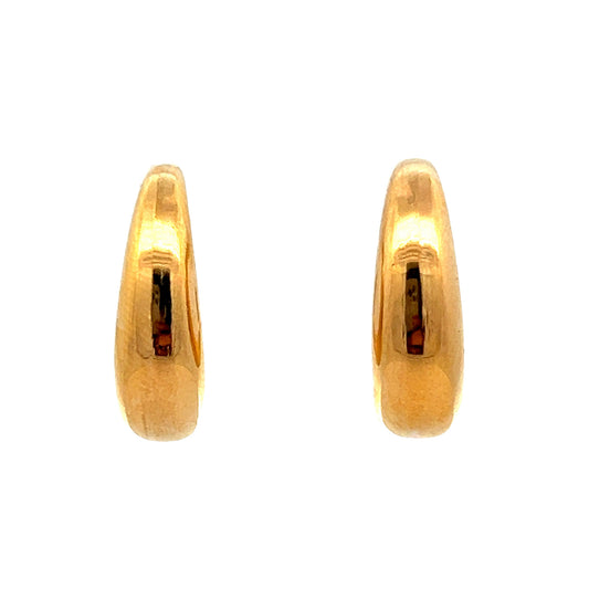 Chunky Hoop Earrings in 14k Yellow Gold