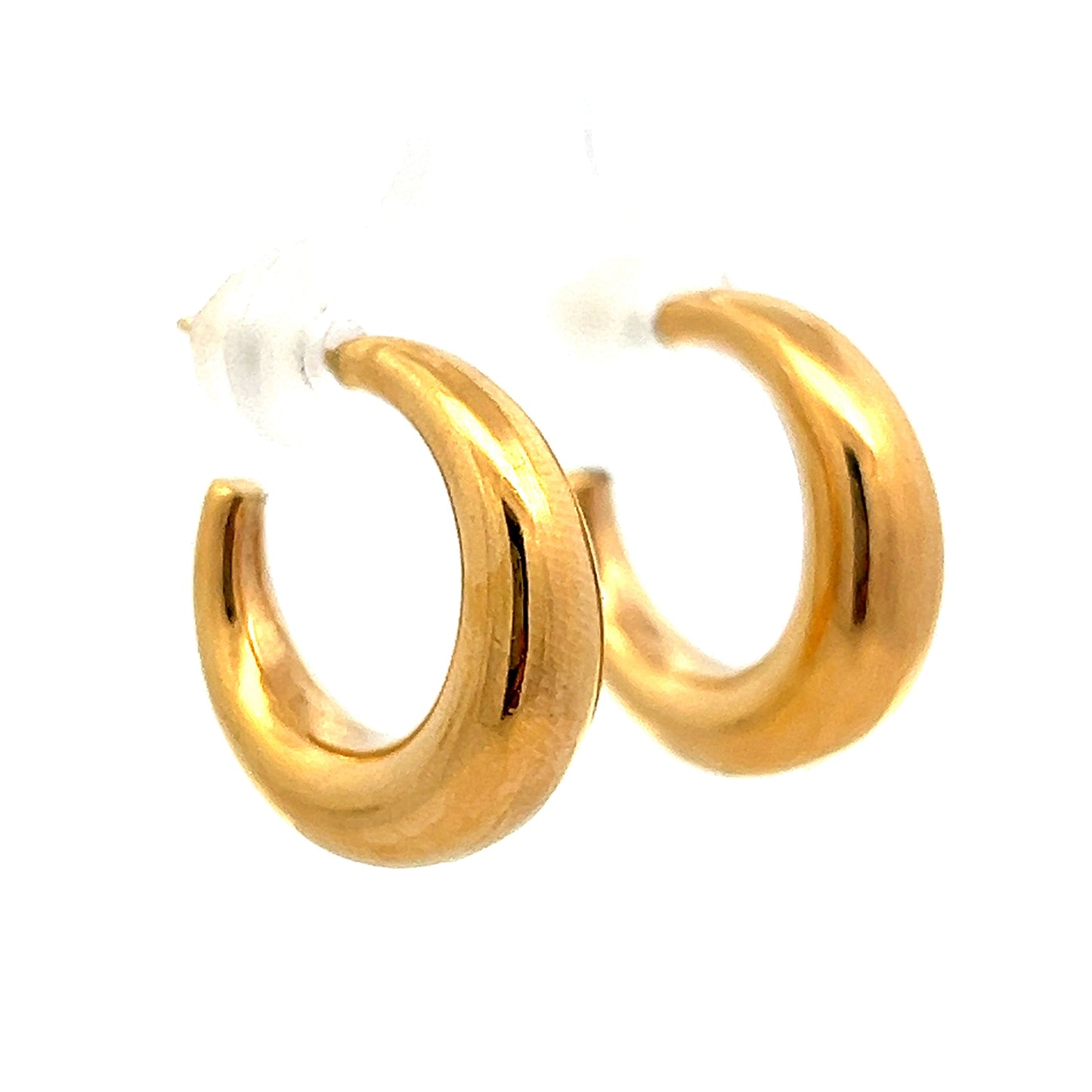 Chunky Hoop Earrings in 14k Yellow Gold
