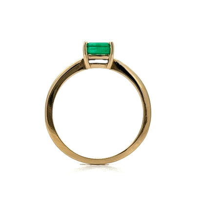 .56 Emerald Stacking Ring in 14k Yellow Gold