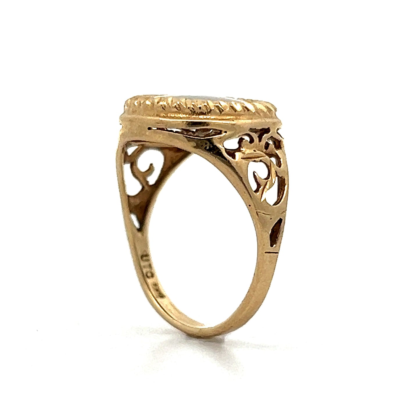 Vintage Mid-Century Gold Nugget Cocktail Ring in Yellow Gold