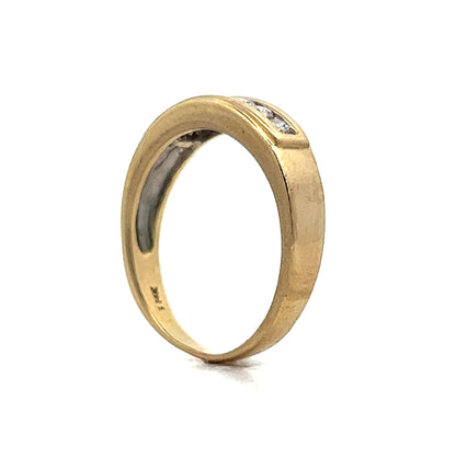 .21 Channel Set Diamond Wedding Band in Yellow Gold
