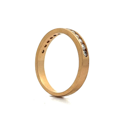 .32 Channel Set Diamond Wedding Band in Yellow Gold