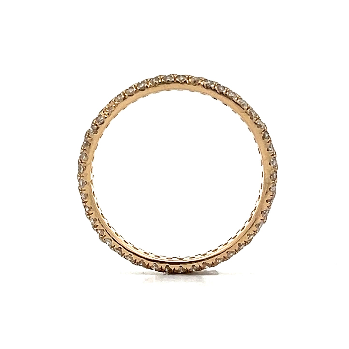 Eternity Pave Diamond Band in 14k Yellow Gold