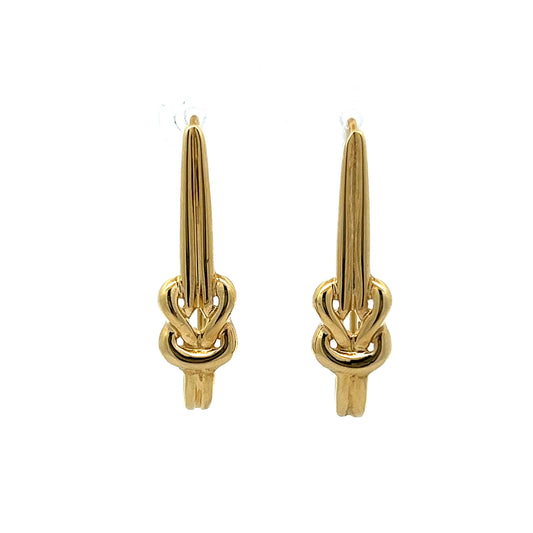 Knot Drop Dangle Earrings in 14k Yellow Gold