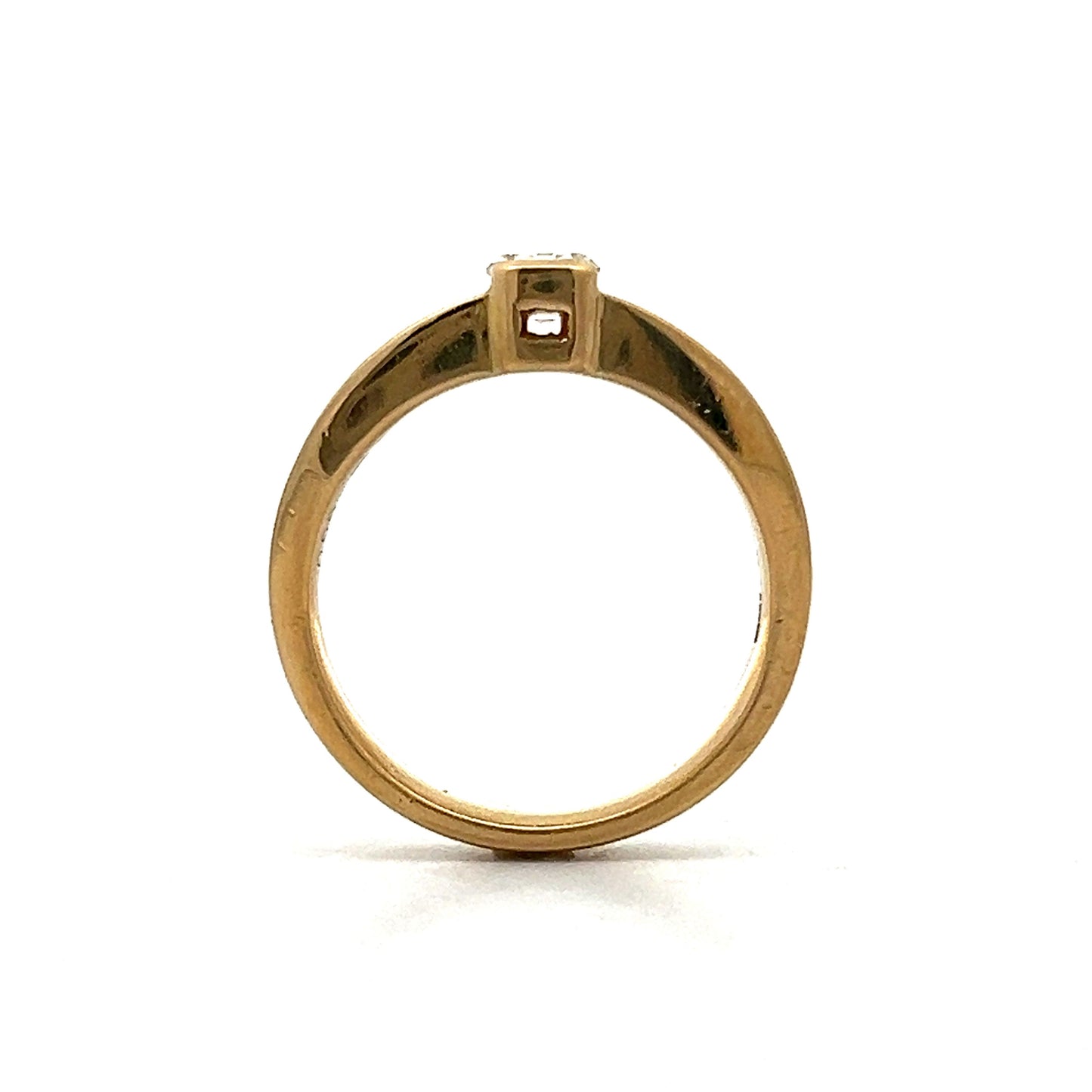 .58 Emerald Cut Diamond Engagement Ring in 18k Yellow Gold