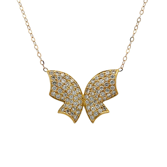 .78 Diamond Pendant Necklace in 18k Yellow Gold