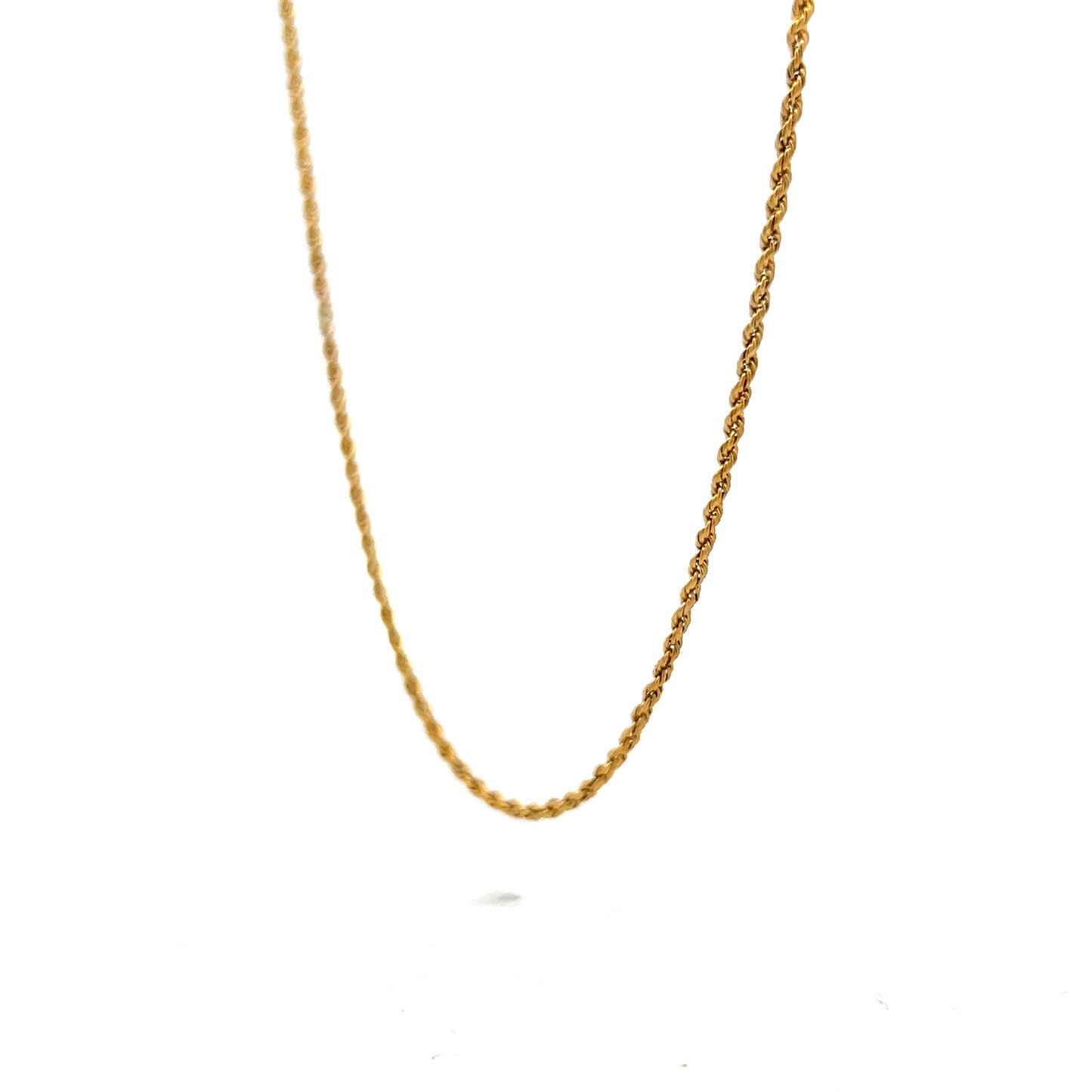 26" Rope Chain Necklace in 14k Yellow Gold