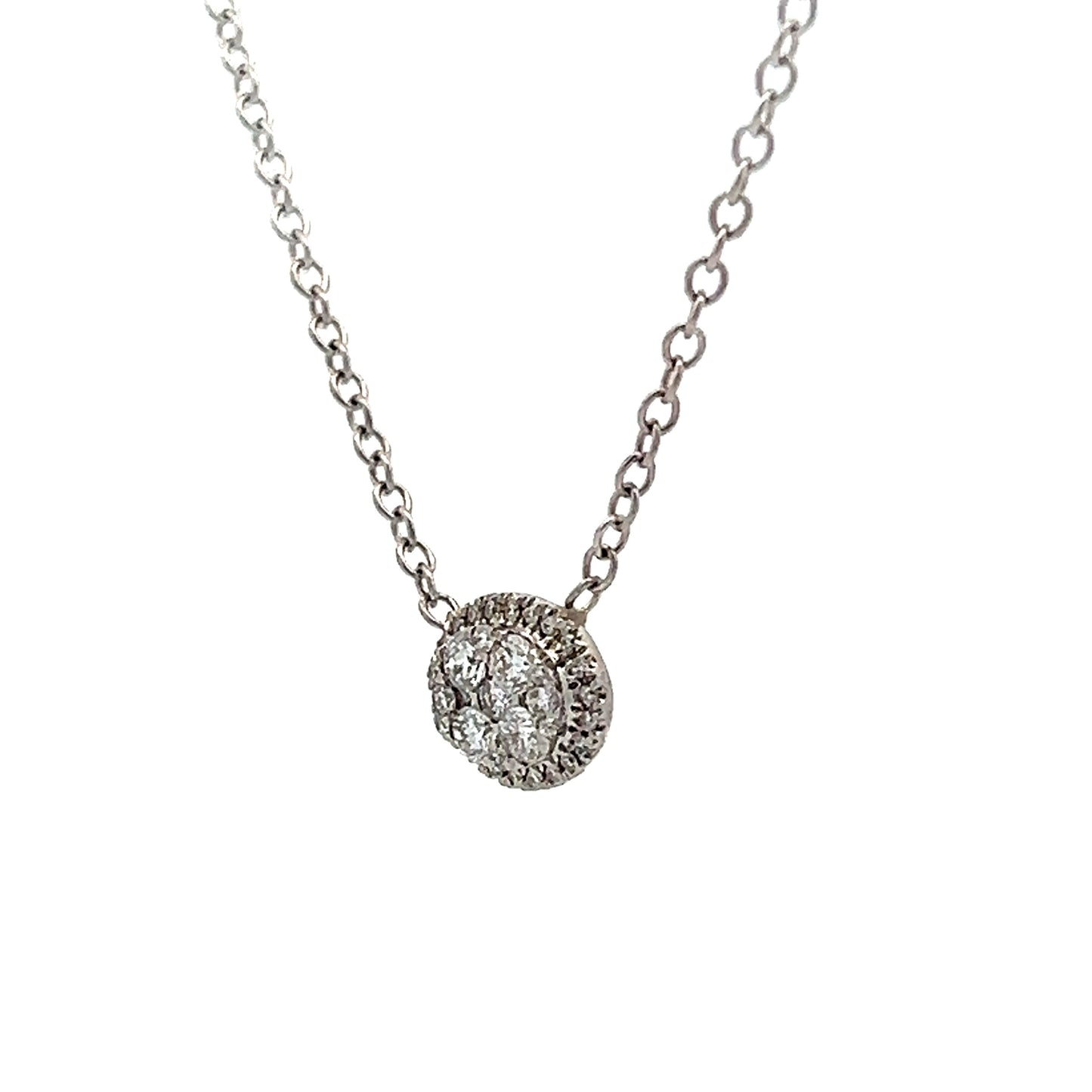 .23 Diamond Pendant Necklace in 14k White Gold
