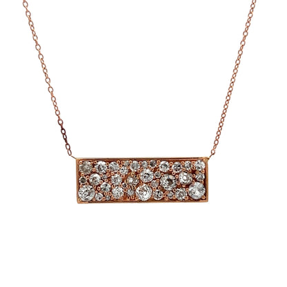 1.46 Diamond Pendant Necklace in Rose Gold