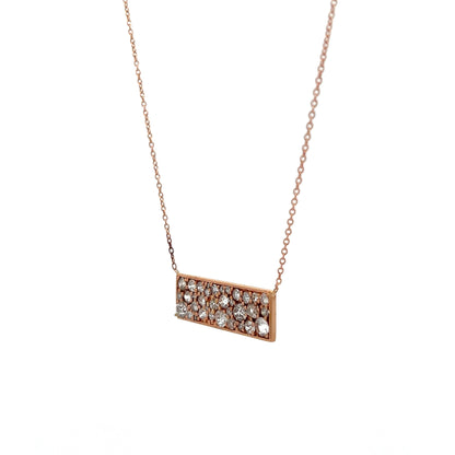 1.46 Diamond Pendant Necklace in Rose Gold