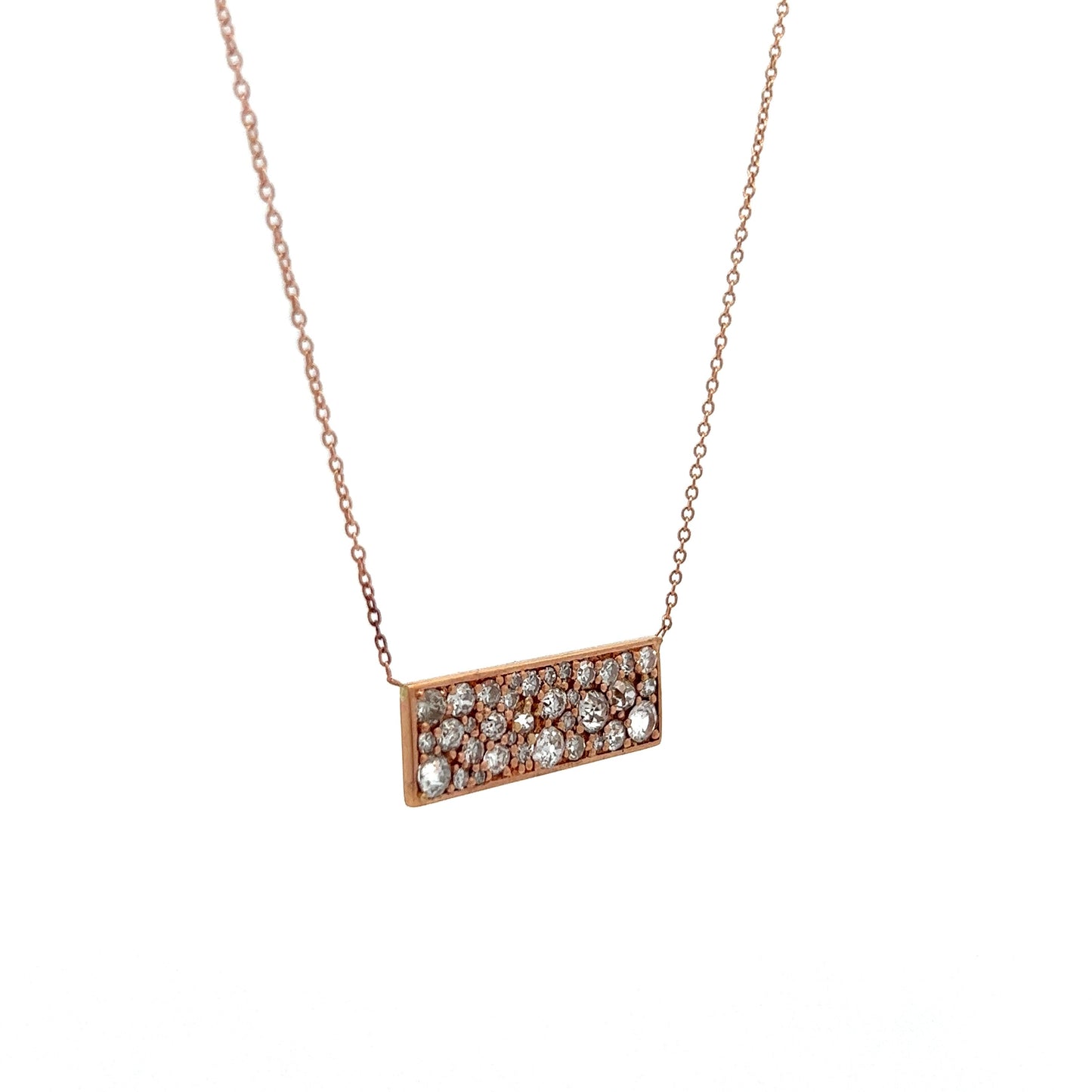 1.46 Diamond Pendant Necklace in Rose Gold