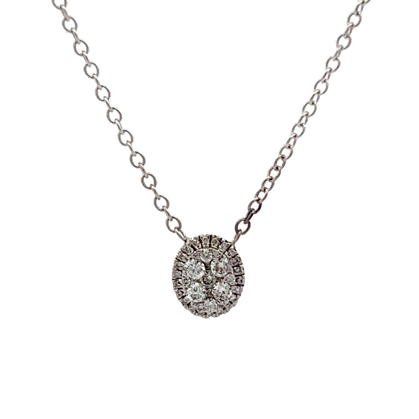 .23 Diamond Pendant Necklace in 14k White Gold