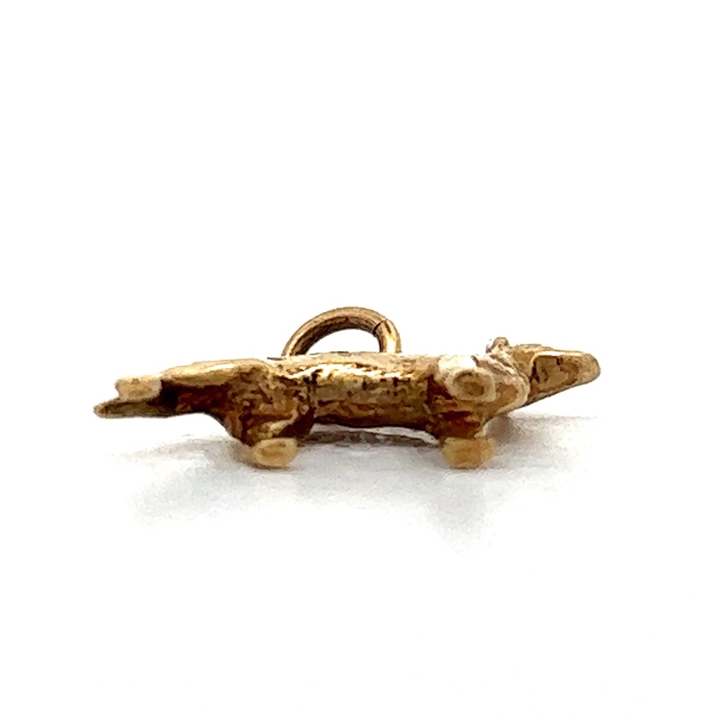 Vintage Mid-Century Dog Charm in 14k Yellow Gold