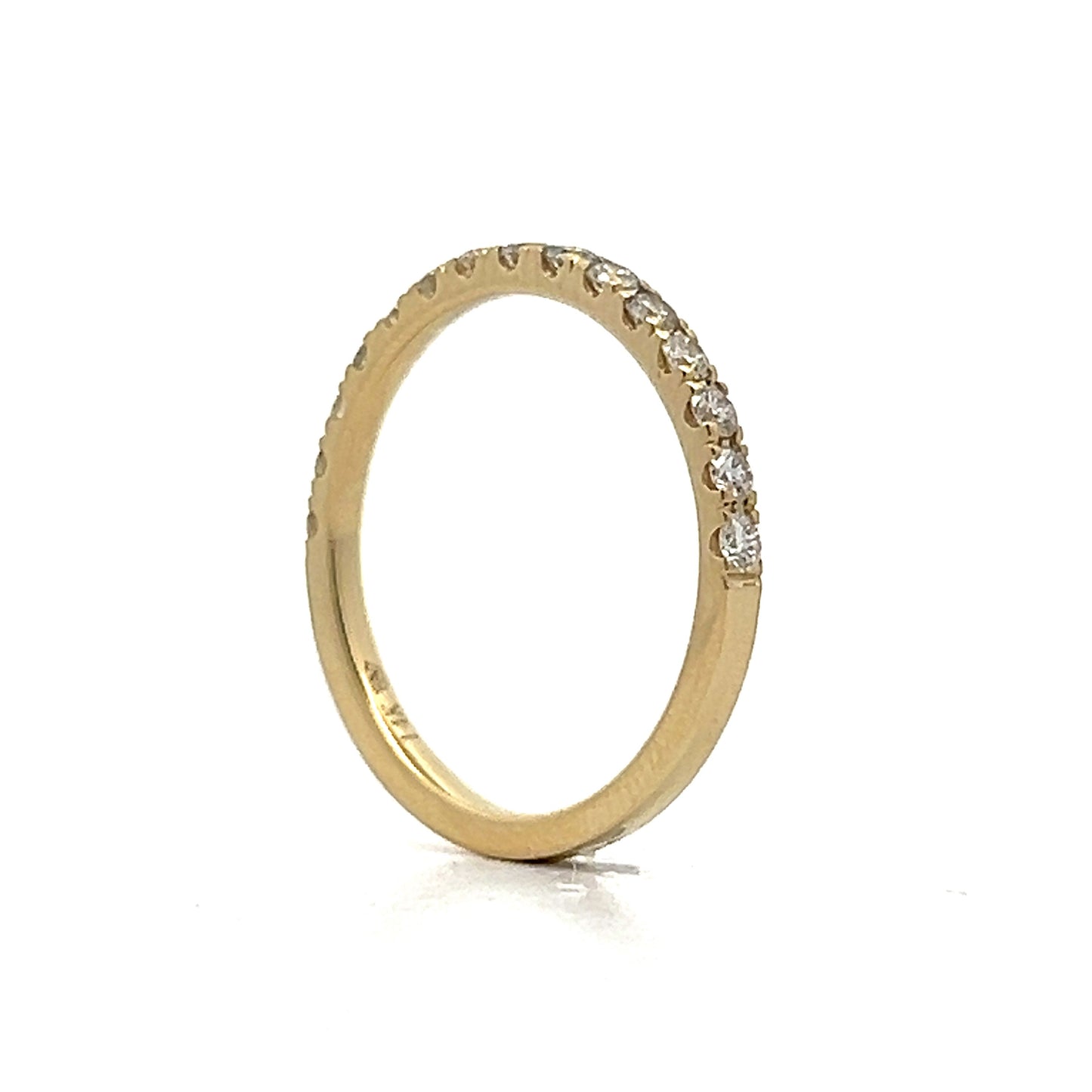 .40 Diamond Half-Eternity Wedding Band in Yellow Gold