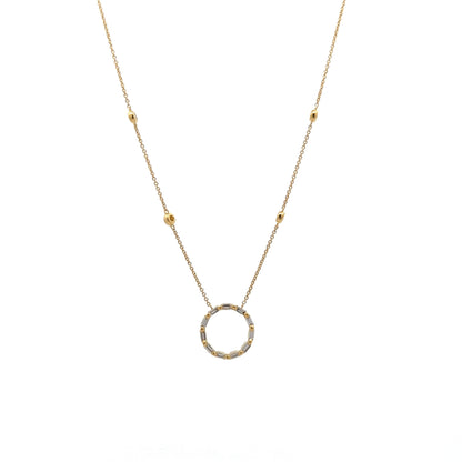 .25 Baguette Diamond Pendant Necklace in 14k Yellow Gold