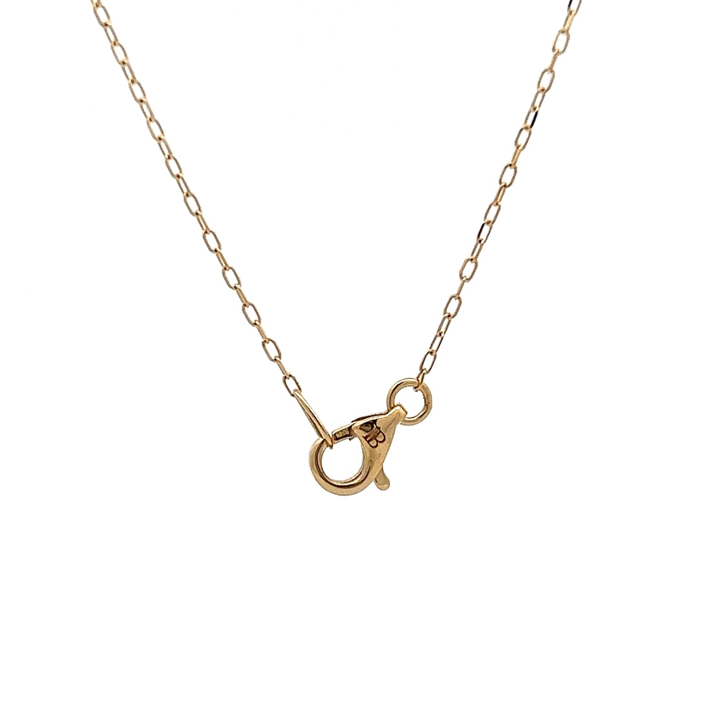 .14 Chrome Diopside Pendant Necklace in Yellow Gold