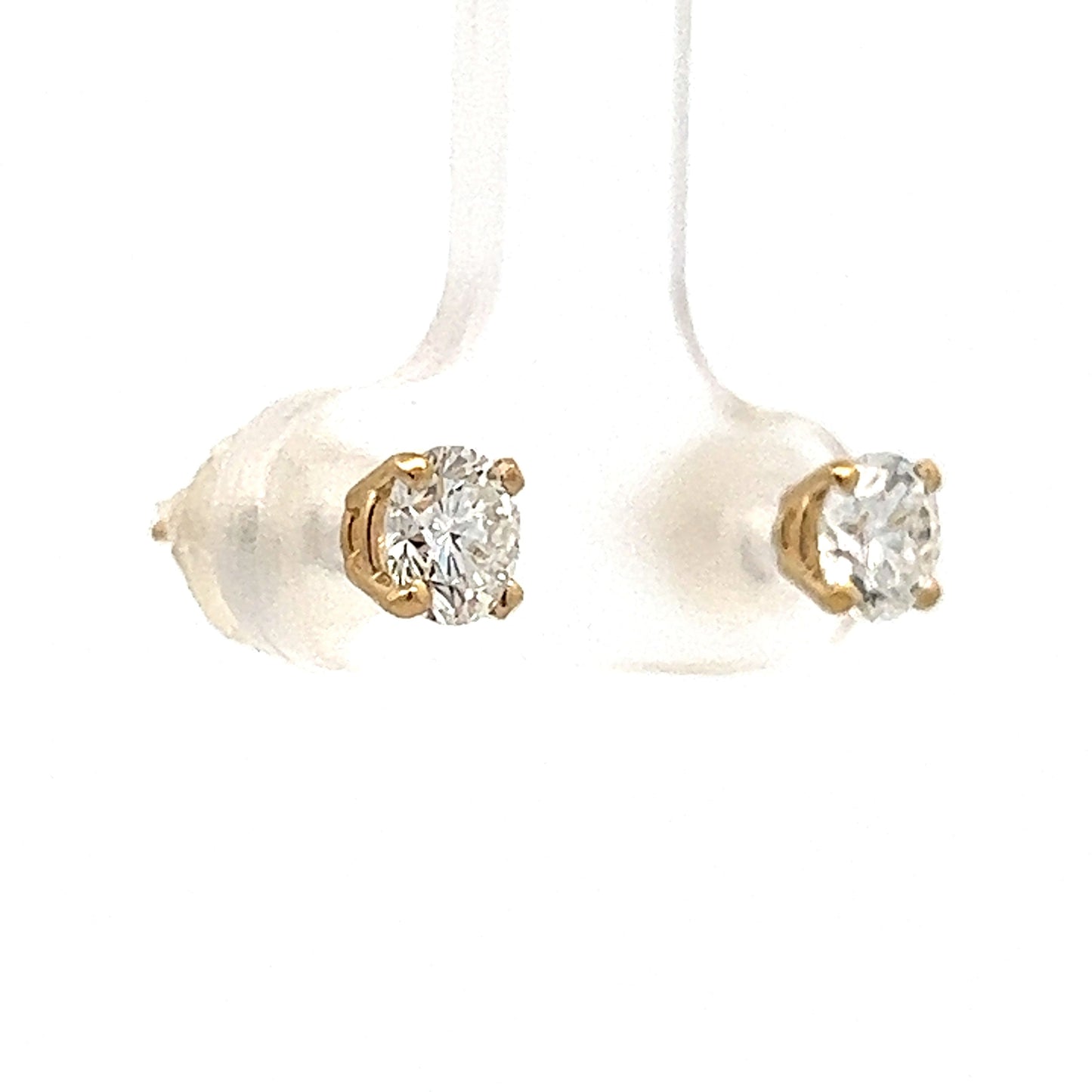 .87 Diamond Stud Earrings in 14k Yellow Gold