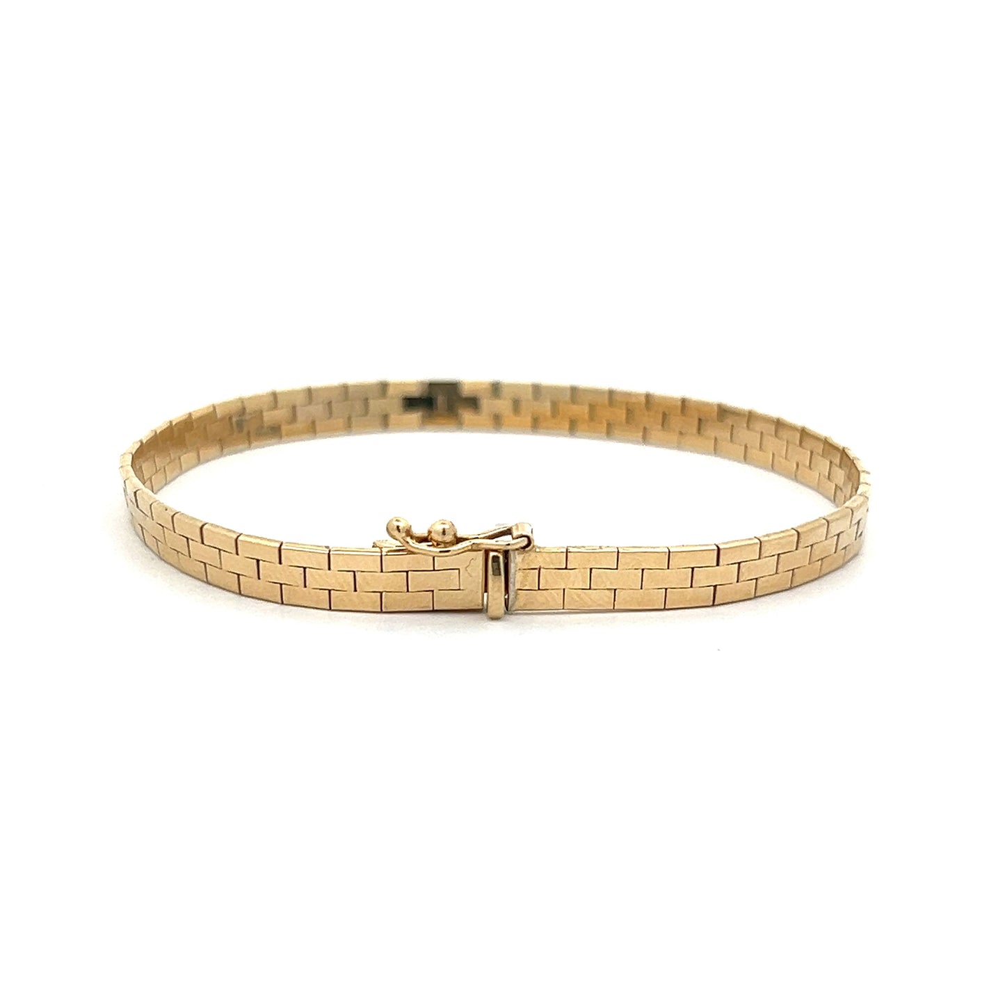 Flat Link Bracelet in 14k Yellow Gold