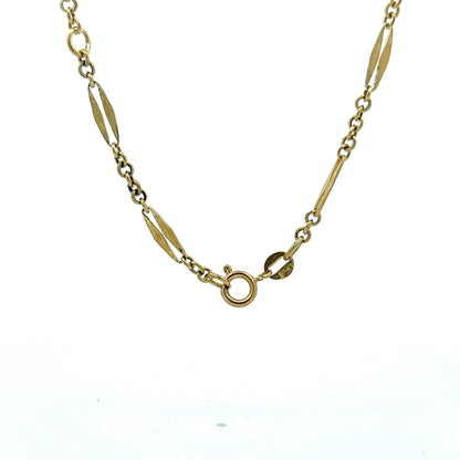 Antique Victorian Chain Necklace in 18k Yellow Gold