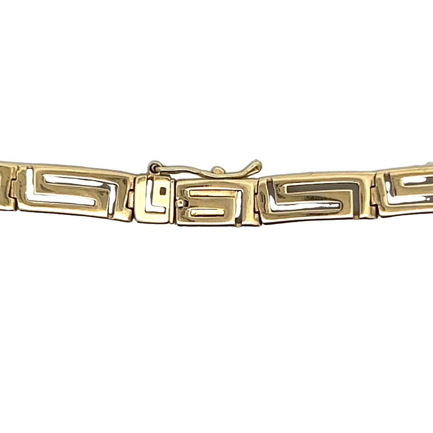 Greek Key Collar Necklace in 14k Yellow Gold